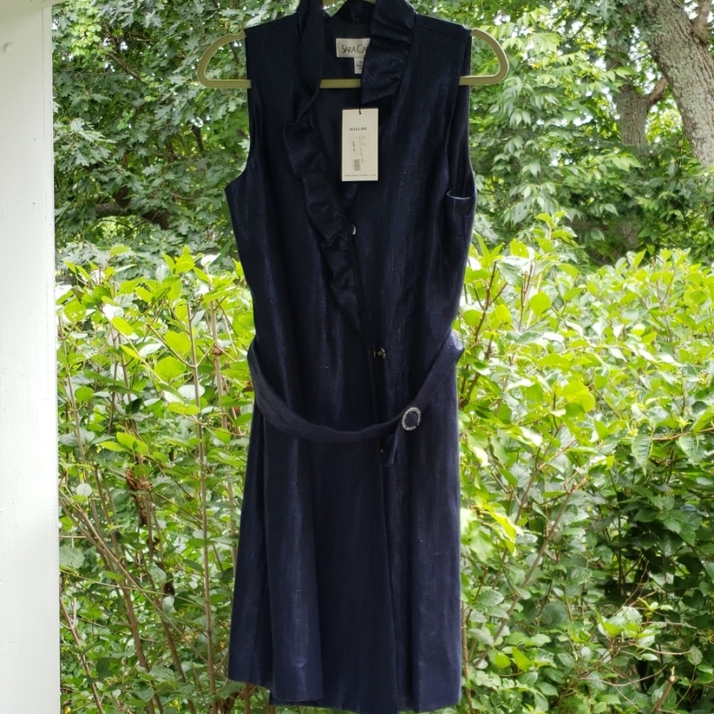 Shimmery blue button down dress - Sara Campbell